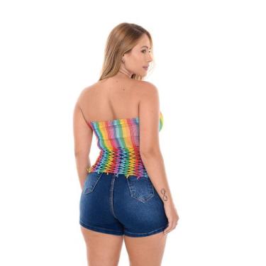Imagem de Blusa Transparente Arrastão Feminina Moda Sereia - Lilih-Leon, Azul, M