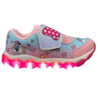 Imagem de Tênis Infantil Minipé M Mouse com LED, Rosa bb, 31