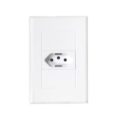 Imagem de Tomada Evidence 2P T 10 A com Placa Fame 13634 - div.