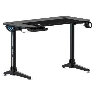 Imagem de Mesa Gamer RGB Rise Mode Desk 06, Suporte para Copos, Suporte para Hea