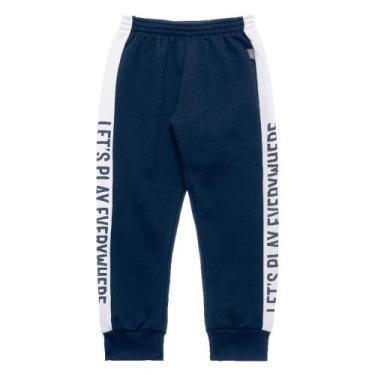 Imagem de Calça Moletom Infantil 4 ao 10 Pulla Bulla Ref. 42363, Azul marinho, 6