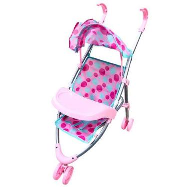 Imagem de Carrinho de boneca com bancada para papinha Passeio Divertido 23x40x53