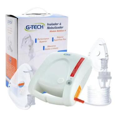 Imagem de Inalador e Nebulizador NEBCOM V Branco - G-Tech, Bivolt
