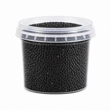 Imagem de Gergelim Preto Cru com Casca - 100g - Pote com Tampa - no-brand