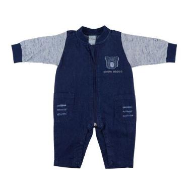 Imagem de Macacão Infantil Masculino Sonho Mágico Longo Jeans Azul - 131894, M