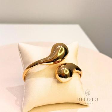 Imagem de Bracelete curve bold banhado em ouro 18k - Beloto Semijoias
