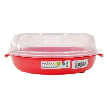 Imagem de Organizador Redondo Tampa Alta 2,5 L Goiaba - Top Line