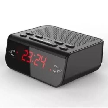 Imagem de Rádio Relógio LE 671 Digital Despertador AM FM Bivolt Alarme Duplo Pre