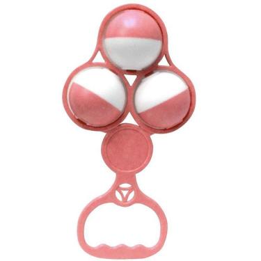 Imagem de Mordedor e Chocalho Bolas Design Ergonômico Alivia Gengivas Rosa Pais & Filhos