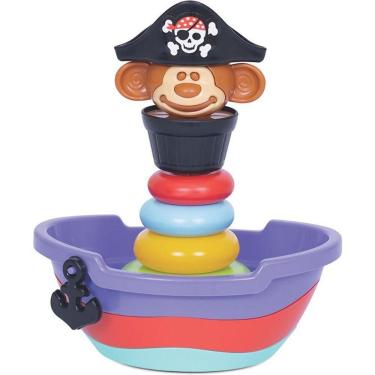 Imagem de Brinquedo Educativo Baby Pirata Solapa Empilhar e Encaixar com Barquinho Mercotoys