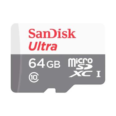 Imagem de Cartão de Memória Micro SD Ultra 64GB 100MB-S Classe 10 UHS-I com Adaptador SD Sandisk