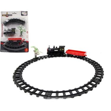 Imagem de Locomotiva de Brinquedo Ferrorama Floresta 17cm com 9 Peças para Crianças Wellmix