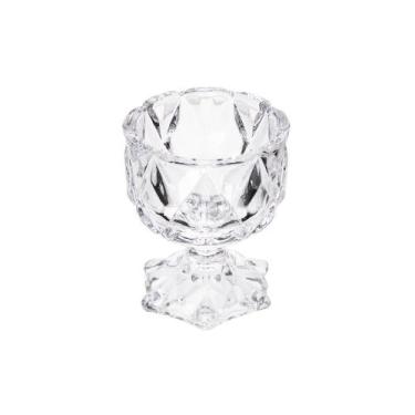 Imagem de Porta Velas de Vidro Deli Diamond 5,5cm x 6,5cm - Lyor
