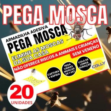 Imagem de Armadilha Pega Mosca Colly  Cola Adesiva Armadilha Para Moscas e Mosqu