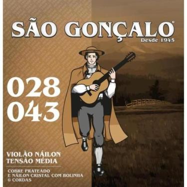 Imagem de Encordoamento Para Violão Nylon Média com Bolinha São Gonçalo