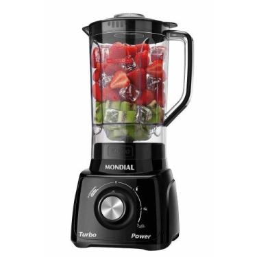 Imagem de Liquidificador Mondial L-99 FB 1,6L Turbo Aço Inox Preto 110V, Turbo P