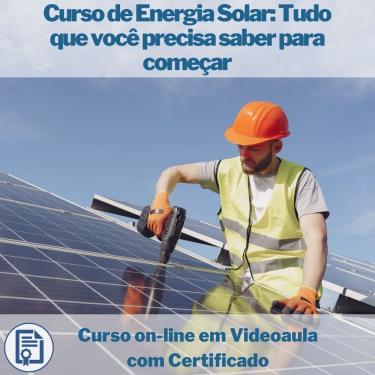 Imagem de Curso on-line em videoaula de Energia Solar: Tudo que você precisa saber para começar com Certificado