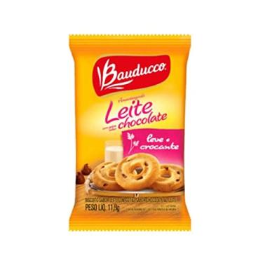Imagem de Biscoito Amanteigado Leite Com Gotas de Chocolate Bauducco - Caixa Com 100 Sachês