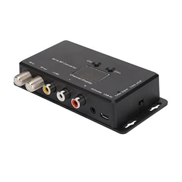 Imagem de PUSOKEI Modulador de ligação de TV UHF, modulador de ligação de TV, conversor AV para RF, extensor infravermelho com tela de canal, suporte PAL NTSC, nível de saída de áudio/vídeo ajustável para AV Sourse