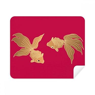 Imagem de Pintura de cultura japonesa pano de limpeza de peixe limpador de tela 2 peças tecido de camurça