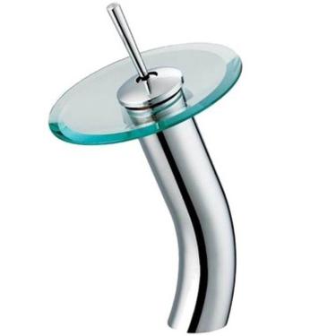 Imagem de Torneira Vidro Redondo com Misturador Monocomando Cascata Alta - GT843