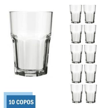 Imagem de Copo Vidro 200ml Bristol Suco Agua Cristal Luxo Nadir - 10Un