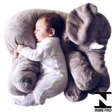 Imagem de Almofada Travesseiro Elefante de Pelúcia para Bebê Dormir Ursos e Pelúcias