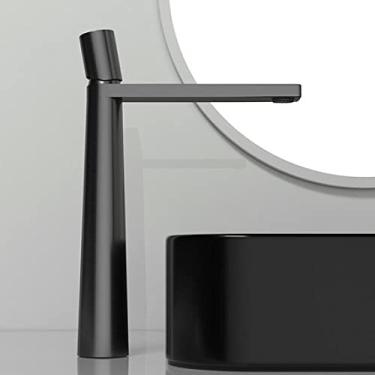 Imagem de Torneira da bacia torneira do banheiro de bronze torneira misturadora preto/cinza torneira do lavatório de alça única torneira de lavatório quente e frio, cinza alto, china