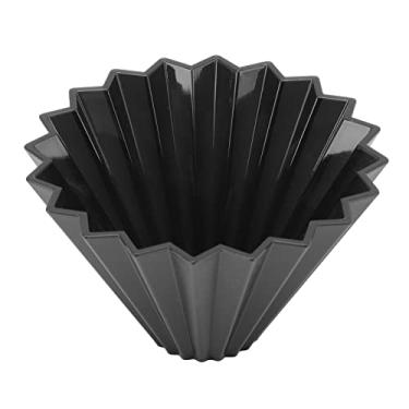 Imagem de Coador de café, copo de filtro de café reutilizável portátil de resina filtro de café com design de cone de origami, gotejamento suave, filtro de café durável, suporte de filtro de café cone para acampamento (A1)
