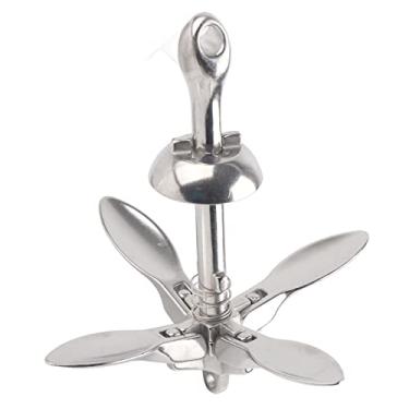 Imagem de Âncora marinha, 0,7 kg para barcos, dobrável, âncora, aço inoxidável, dobrável, para caiaques, canoas, pranchas de remo, pequenas embarcações