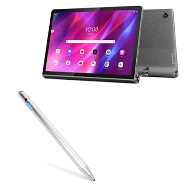 Imagem de Caneta Stylus BoxWave compatível com Lenovo Yoga Tab 11 (ZA8W) (Stylus Pen by BoxWave) - AccuPoint Active Stylus, caneta eletrônica com ponta ultrafina para Lenovo Yoga Tab 11 (ZA8W) - Prata metálica