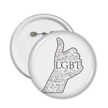 Imagem de Bandeira do arco-íris LGBT ótimo presente Art Deco alfinetes da moda emblema botão decoração acessório 5 peças