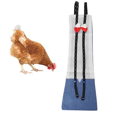 Imagem de Pssopp Fraldas de Frango Laváveis e Reutilizáveis Impermeáveis Fraldas de Animais de Estimação Gravata de Fraldas de Pato Fraldas Patinho para Galinhas de Aves [Denim S]