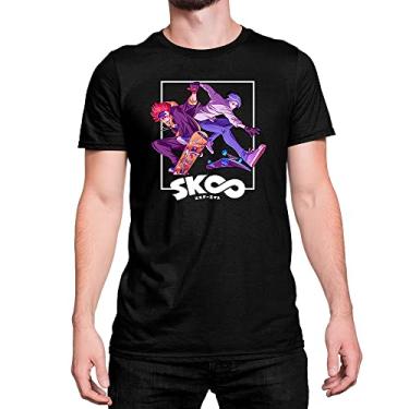 Imagem de Camiseta T-Shirt SK8 The Infinity Skate Personagens Algodão Cor:Preto;Tamanho:G