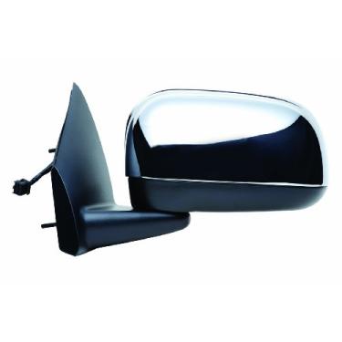 Imagem de Fit System 60140C Espelho lateral do motorista para Chrysler Aspen (código GTS), preto/cromado, dobrável, energia aquecida