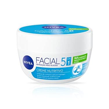 Imagem de NIVEA Creme Facial Nutritivo 100g - Sua fórmula à base de água, Karité e Vitaminas hidrata por 30h sem deixar a pele oleosa, além de ser um ótimo primer