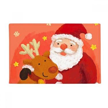Imagem de DIYthinker Tapete de Natal Papai Noel, floco de neve, tapete antiderrapante para porta de banheiro