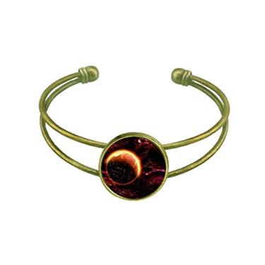Imagem de Bracelete retrô com design de arte déco para presente do universo escuro do Planeta Vermelho