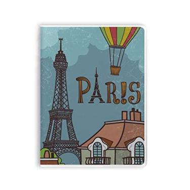 Imagem de Caderno de capa macia Paris Fire Ballon França Torre Eiffel Diário