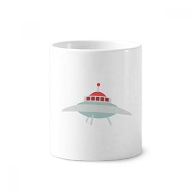 Imagem de Suporte para caneta de escova de dentes UFO Universo e Alienígena, copo de cerâmica branco, 355 ml