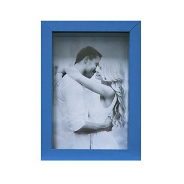 Imagem de Porta Retrato Caixa Liso Para Foto Kapos Azul 15 x 10 cm