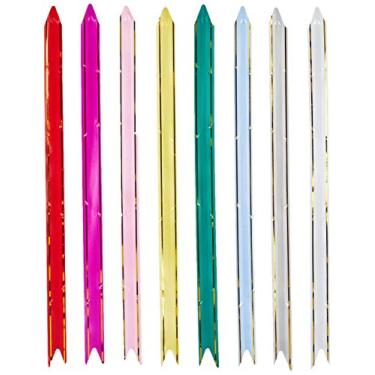 Imagem de Gala Embalagens Pacote com 240 Laços Prontos, Gala, 15mmx28 cm, Com Fio Dourado, Cores Sortidas,Multicor