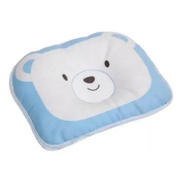 Imagem de Travesseiro Anatômico Para Bebe Recém-Nascido Urso Azul - Buba