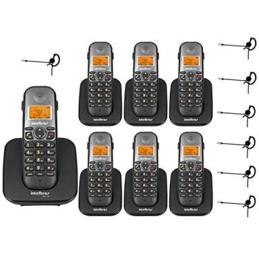 Imagem de Telefone sem fio TS 5120 + 6 Ramal TS 5121 Viva Voz DECT 6.0 Preto + 7 Headset Fone HC 10 Intelbras