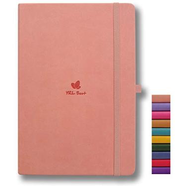 Imagem de YRL Best YBN009 Diário de notebook capa dura, A5, College Ruled/Forrado, rosa