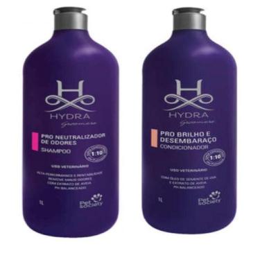 Imagem de Kit Shampoo Neutralizador 1L + Condicionador Pet Society Hydra Groomer