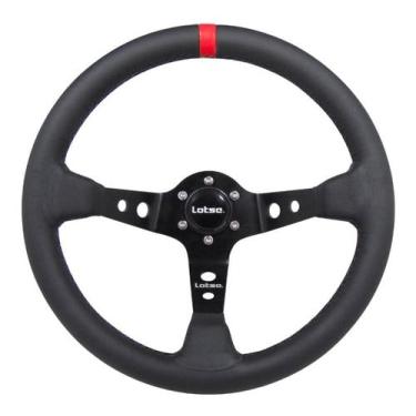 Imagem de Volante Lotse Dakar Couro Tarja Vermelha