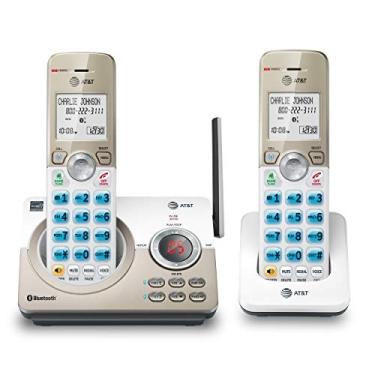 Imagem de AT&T DL72219 dect 6.0 2-Handset Telefone sem fio para casa com conexão à célula, bloqueio de chamadas, tela retroiluminada de 1,8, botões grandes, interfone e alcance insuperável