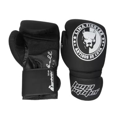 Imagem de LUVAS MUAY THAI PARA TREINOS DE SOCOS LIMA FIGHTER - 16 Cor:Preto;Tamanho:16
