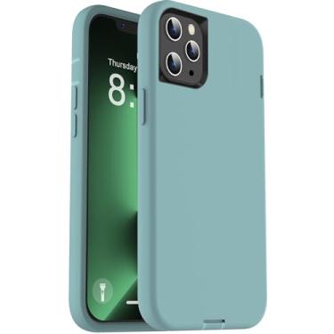 Imagem de ORIbox Capa verde para iPhone 13 Pro Max, [proteção contra quedas de grau militar de 3 metros], capa antiqueda de silicone líquido resistente à prova de choque para iPhone 13 Pro Max, 6,7 polegadas,